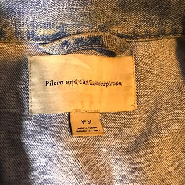 Pilcro Denim Jacket Light Wash Classic Jean Jacket Casual Everyday‎ Size M - Image 3