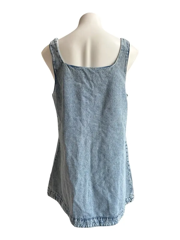 Divided Denim Sleeveless Mini Dress Blue Large NWT - Image 3