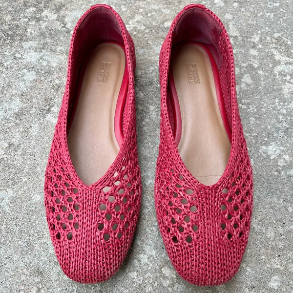 Nordstrom Rack Red Woven Flats - Image 3