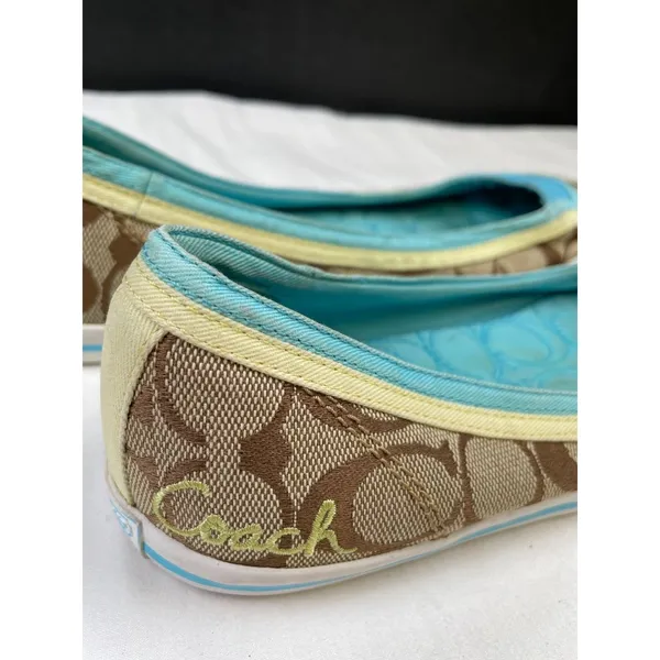 Coach A2165 Women's Blue/Signature Canvas Slip on /Shoes Size 8.5 SKU 4392 - Image 5