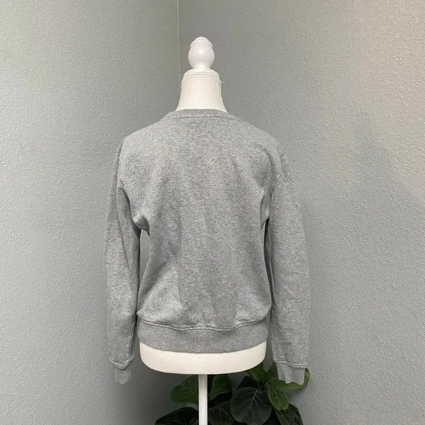 Fila Grey Crewneck Long Sleeve Sweatshirt Athletic Gym Workout Casual Comfy - Image 4
