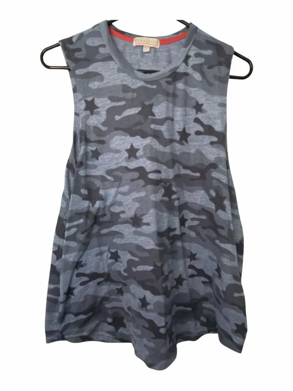 PJ Salvage Women's Blue Camo Print Jogger Pants and Matching Tank - Image 7