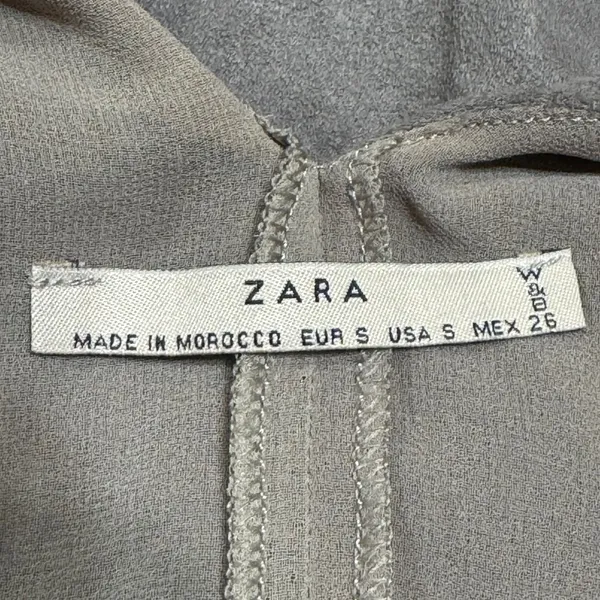 Zara Womens VNeck Sleeveless Layered Tank Top tan Small faux suede S Casual Chic - Image 7