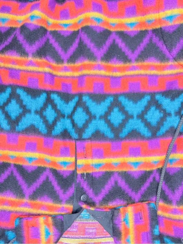 Vintage David Wayne fleece quarter zip long sleeve 80s pull over shirt jacket sm - Image 2