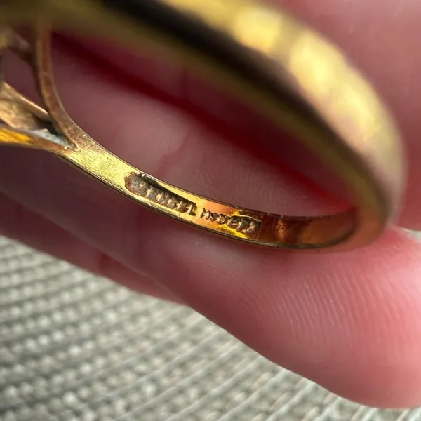 14KH Stone Ring Size 8 - Image 3