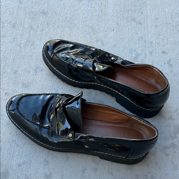 Franco Sarto Glossy Black Women's Cassandra Loafers - Image 5