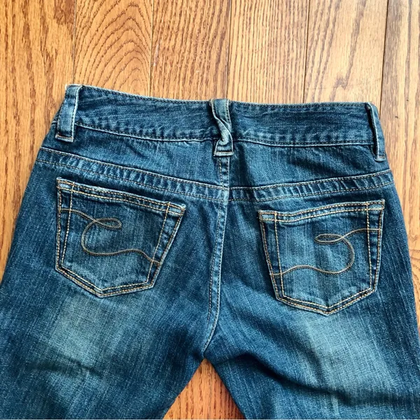 Calvin Klein Rare Classic Ultra Low Flare Y2K Dark Blue Jeans Women’s Size 25 - Image 6