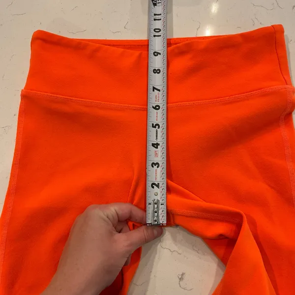 Alo Yoga Y2K Goddess Ribbed Leggings Neon Azalfa Stormy Heather Size Small - Image 11