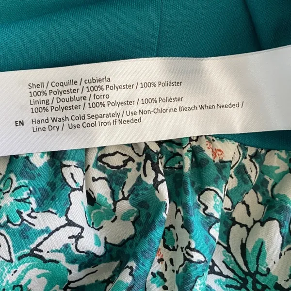 Band of‎ the Free Anthropologie Teal Floral Smocked Mini Dress Boho L - Image 4