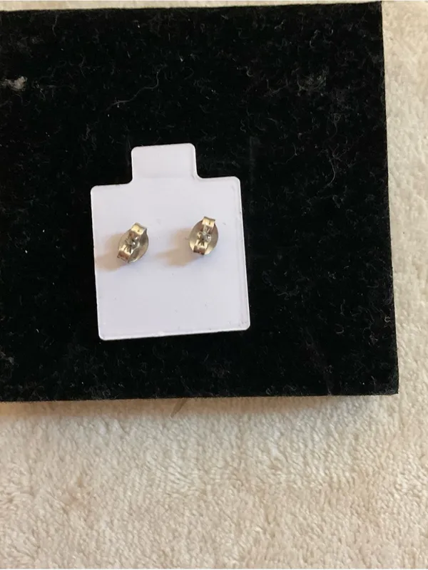 White Clover Stainless Steel Stud Earrings - Image 4