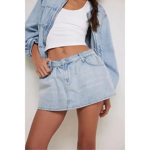 We The Free x Free People Demi Denim Skort‎ NWT 25 - Image 4