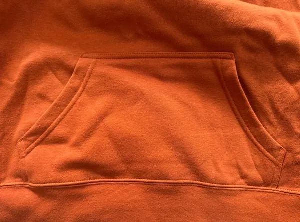 New Fanatics Burnt Orange Blank Fleece Hoodie Sweatshirt XL - Image 5