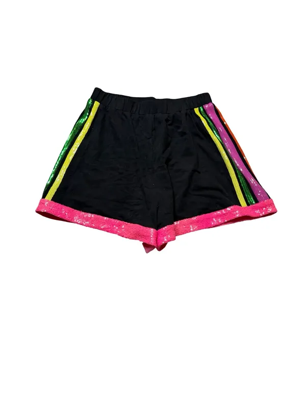 ✨ Fantastic‎ Fawn Black Sequin Trim Shorts Small NWT Festival Party Shorts ✨ - Image 2