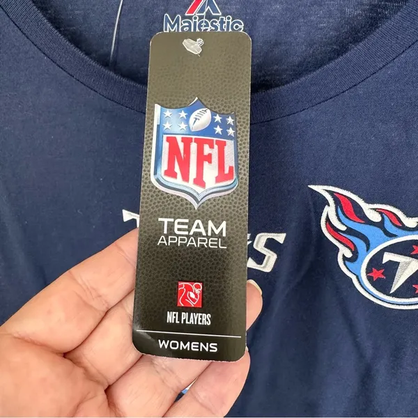 Majestic NFL Tennessee Titans Navy T-Shirt Mariota Size Medium - Image 9