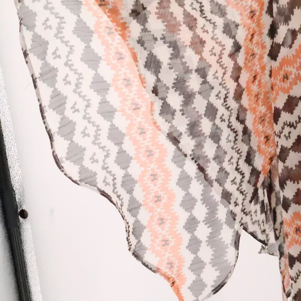Southwestern Print Sheer Kimono Size S Lightweight Tie Front Cover Up Geometric - Image 4