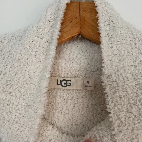 UGG Australia cream fuzzy soft stretch turtleneck ribbed sweater - Image 2