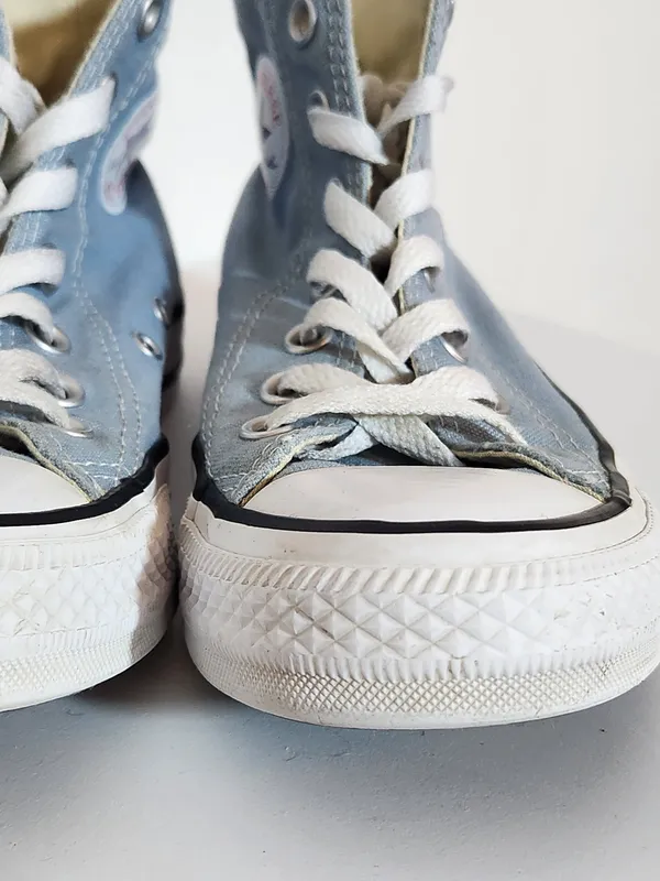 Converse All-Stars Light Blue High Top Sneakers Women's Size 6 Men's Size 4 - Image 2