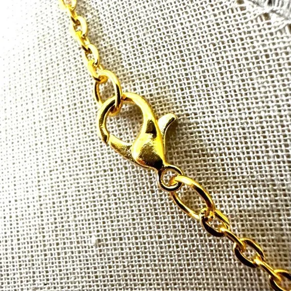 Gold tone Crescent Moon Necklace - Image 7