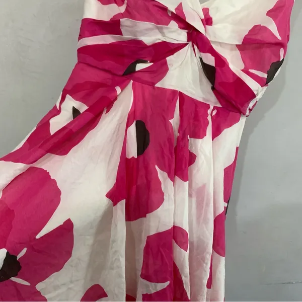 Alice + Olivia Poppy silk floral a-line dress - Image 2