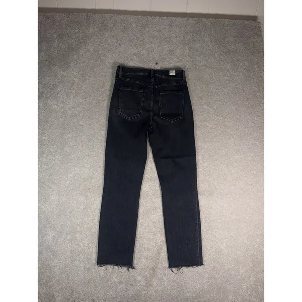 Frank & Eileen Jeans Women 29 Derry High Rise Made in USA Gray Wash Raw Hem EUC - Image 8