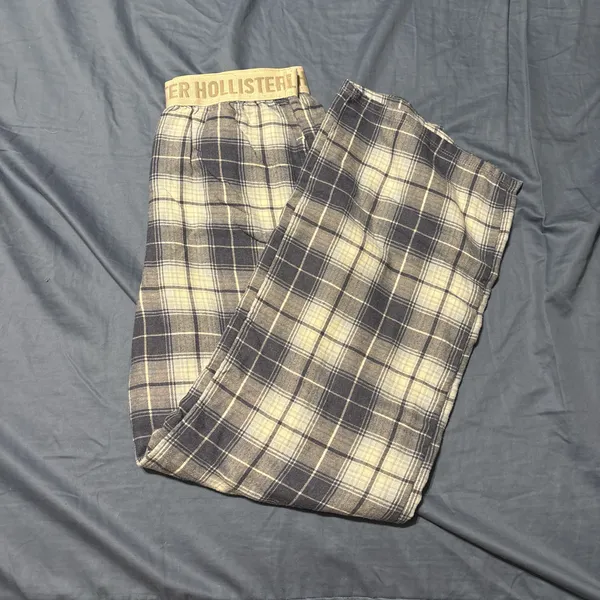 Blue Hollister Pajama Plaid Pants - Image 2