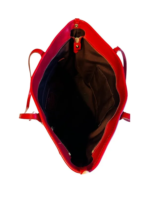 Coach Red City Zipper Tote - Image 4