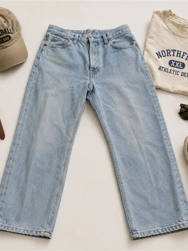 Levis Premium 501 Big E Cropped Jeans Womens 30 Light Wash Straight Leg Denim - Image 4
