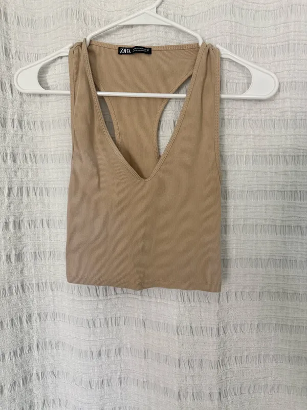 ZARA Tank Top Cropped Ribbed Women’s - Image 4