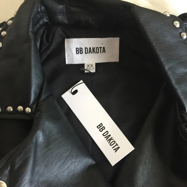 BB DAKOTA Jerilyn Black Faux Leather Stud Jacket NWT - Image 8