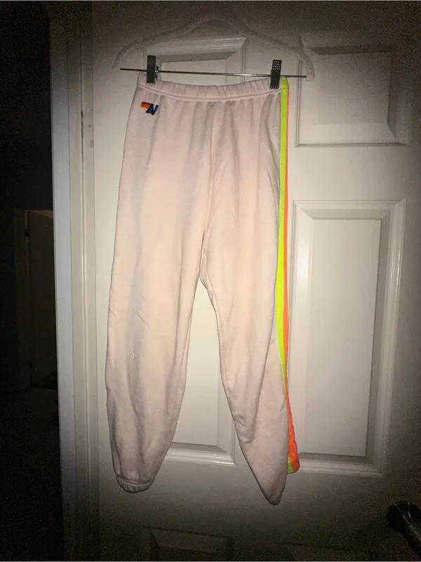 Aviator Nation Women’s 5 Stripe Rainbow Sweatpants Joggers size XS - Image 2
