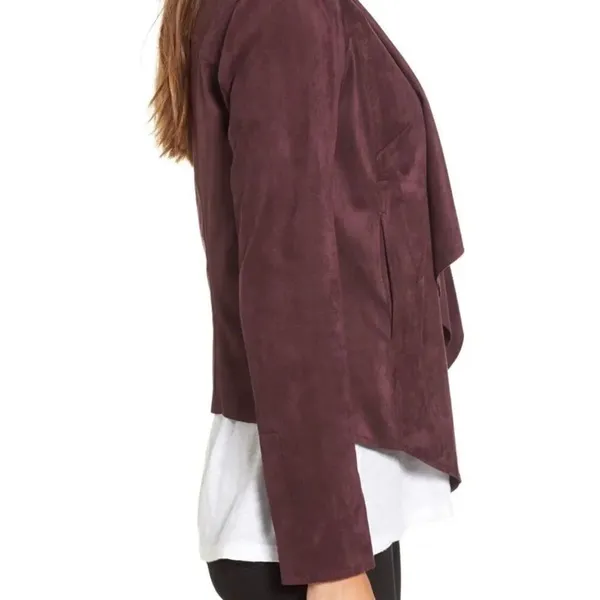 ✨ KUT FROM THE KLOTH Tayanita Faux Suede Jacket In Burgundy✨ - Image 4