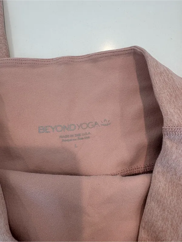 Beyond Yoga Pink Heather High Rise Leggings Size L - Image 2