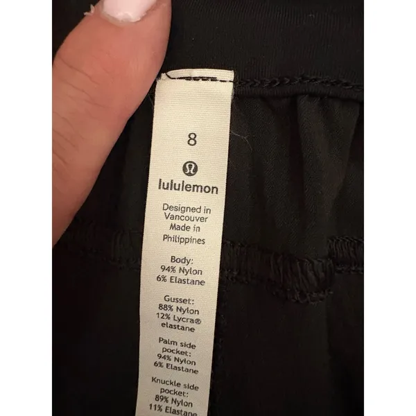 Lululemon Black Relaxed Fit Drawstring Lounge Pants Womens Size‎ 8 - Image 3
