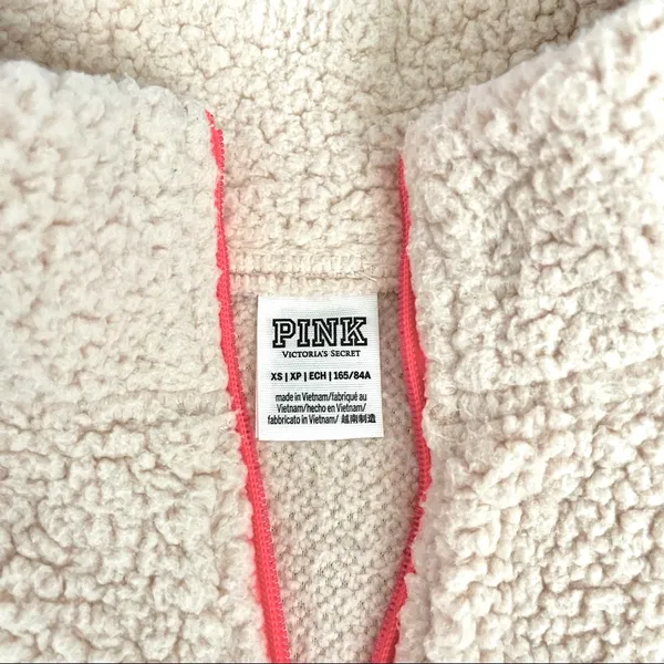PINK Victoria’s Secret Sherpa Full Zip Fleece Vest. XS - Image 6