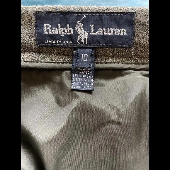 Lauren Ralph Lauren Wool Blend Skirt Size 10‎ Green Career - Image 3