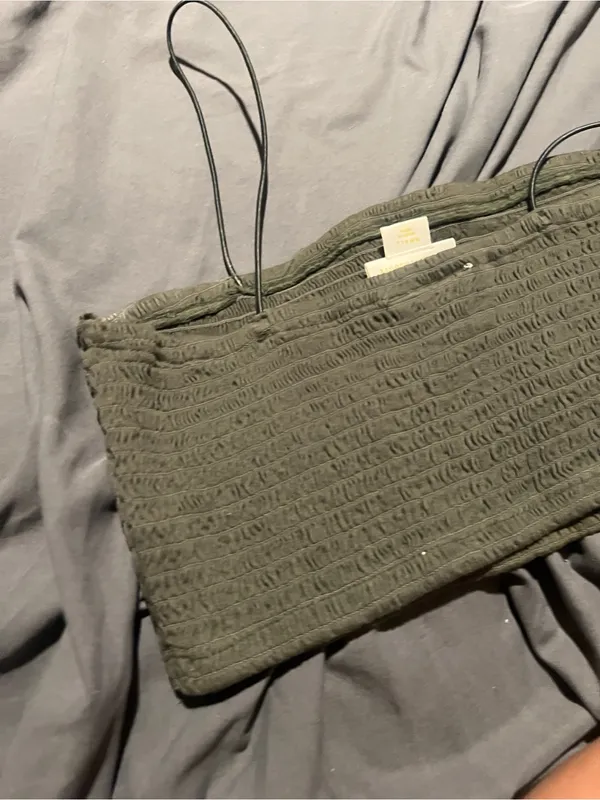 Anthropologie Maeve Olive Smocked Tube Top with Thin Straps - Image 4
