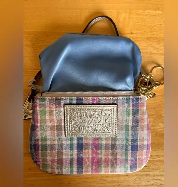 Coach Multicolor Plaid Wristlet - Image 11
