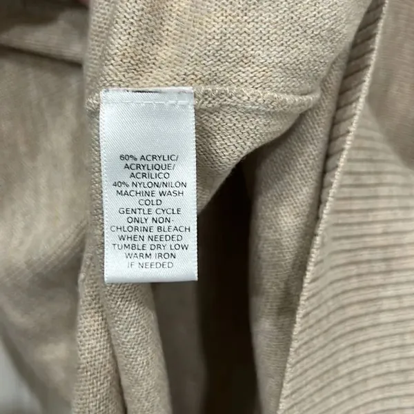 Loft Cowl Neck Beige Sweater(Size Large) - Image 6