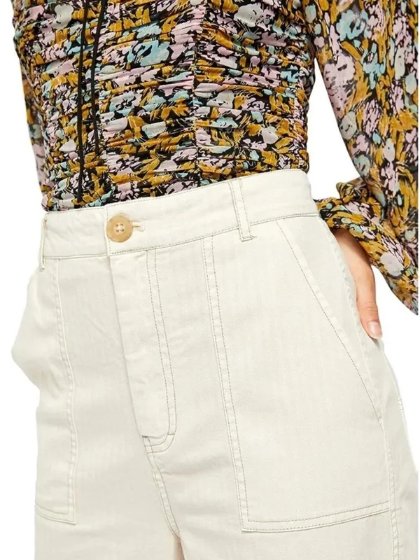 Free People Sunday Skies Wide Leg Pants in Cream Size 4 - Image 8