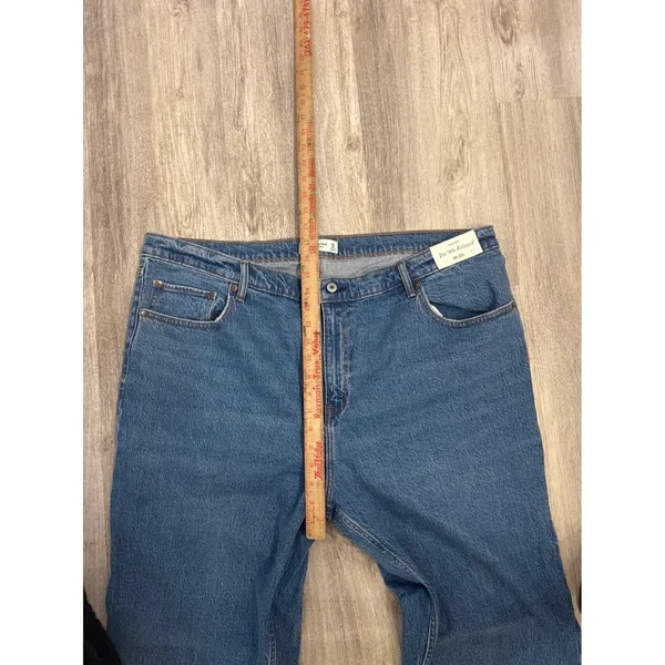 Abercrombie & Fitch The 90s‎ Relaxed High Rise Jeans Raw Hem Size 36/22 Long NEW - Image 6