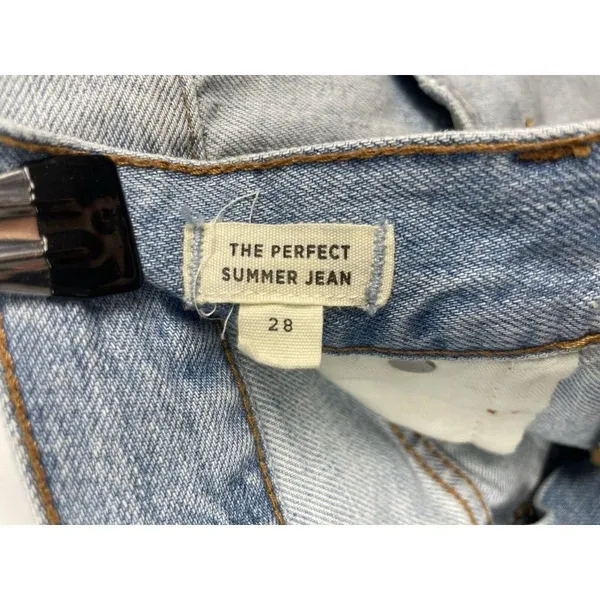 Madewell‎ Light Blue Wash The Perfect Summer Straight Leg Denim Jean Size 28 - Image 10