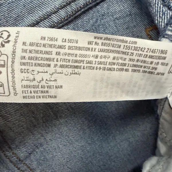 Abercrombie & Fitch The 90s Relaxed Jeans 31/12 SHORT Blue Classic Americana - Image 15
