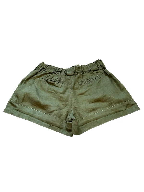 Old Navy 100% Linen Shorts Low Waist Olive Green Summer Beachy Coastal Size XS - Image 4