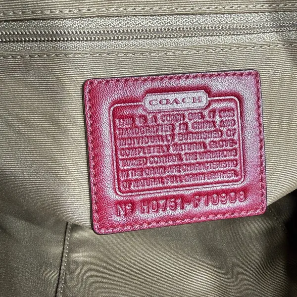 Y2k COACH F10908 Red Solo Hobo Shoulder Bag - Image 3