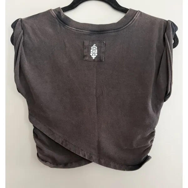 Free People Hot Shot Crossover Top‎ Black Women's Size Medium - Image 2