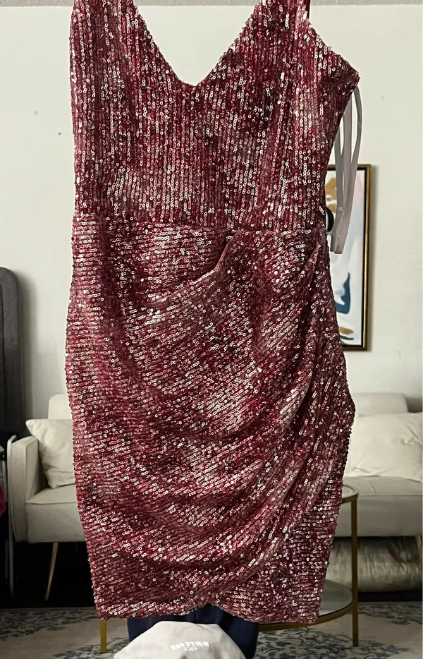 superdown Pink Sequin Mini Dress - Image 2