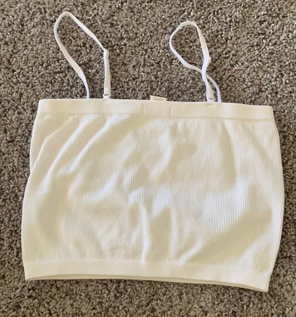 Bozzolo White Cropped Tank Top - Image 2