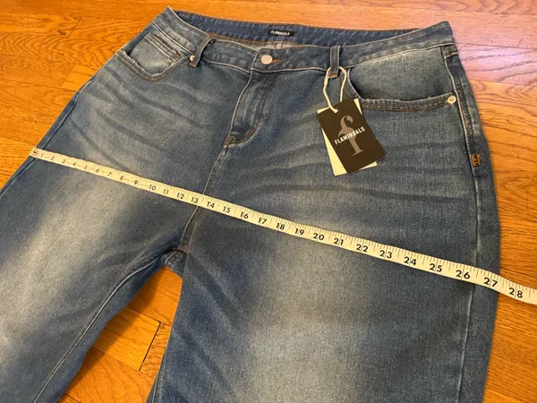 Women’s Dark Blue Straight-Leg Jeans size 4XL - Image 8