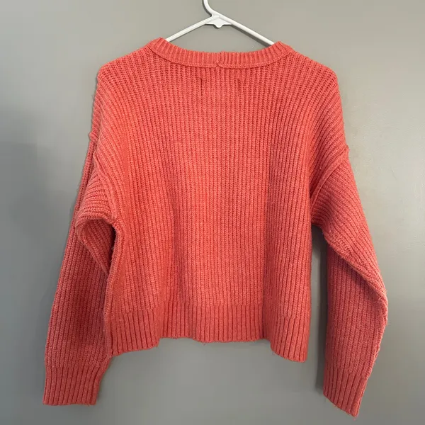 American Eagle, small coral knit sweater - Image 3