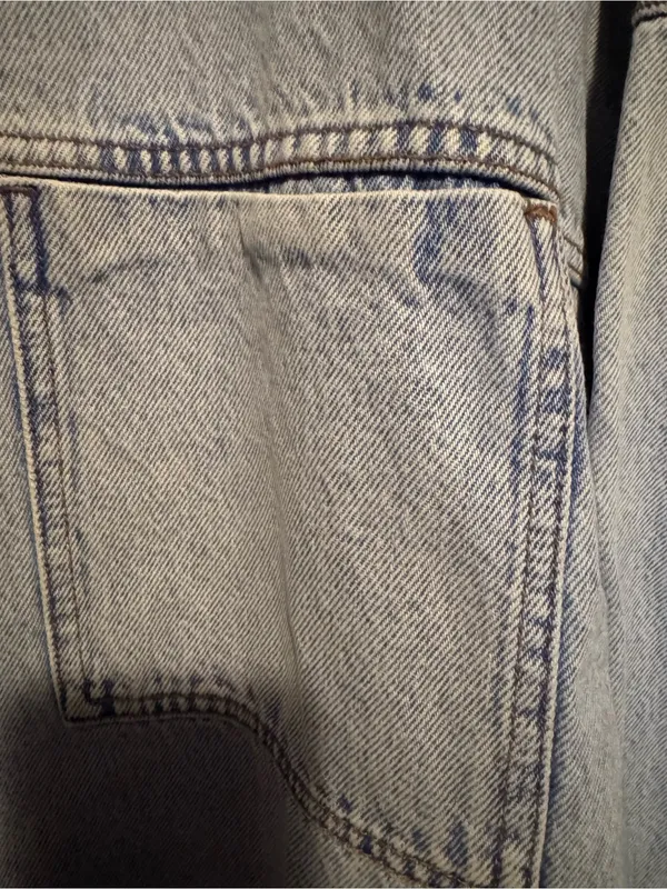 ZARA Oversized Light Wash Denim Jacket XS - Image 6